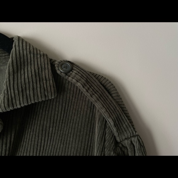 Pixie Market Olive Corduroy Belted Dress / Shirt - Picture 6 of 9
